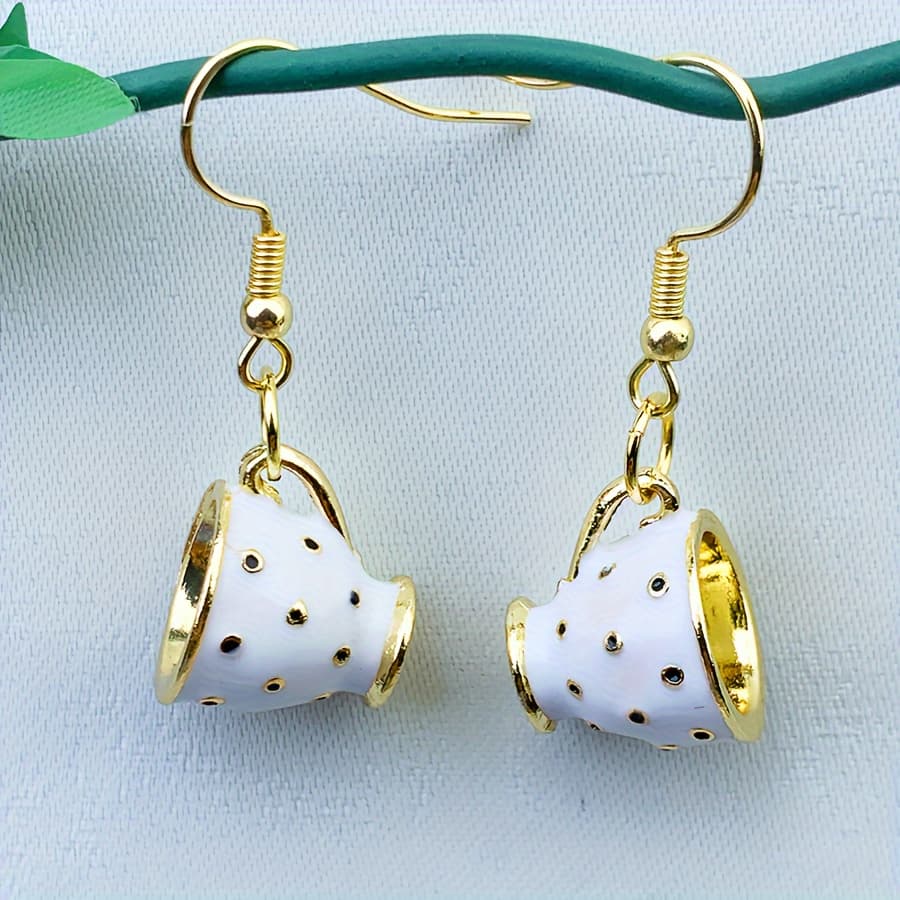 TEMU 1pc Women's Cup Earrings Couple Gift, Women's Gift, Friend Gift, Best Friend Gift
