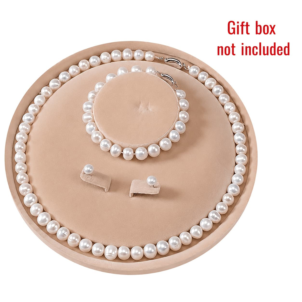 TEMU Freshwater Pearl Necklace Set Includes Stunning Bracelet And Stud Jewelry Set