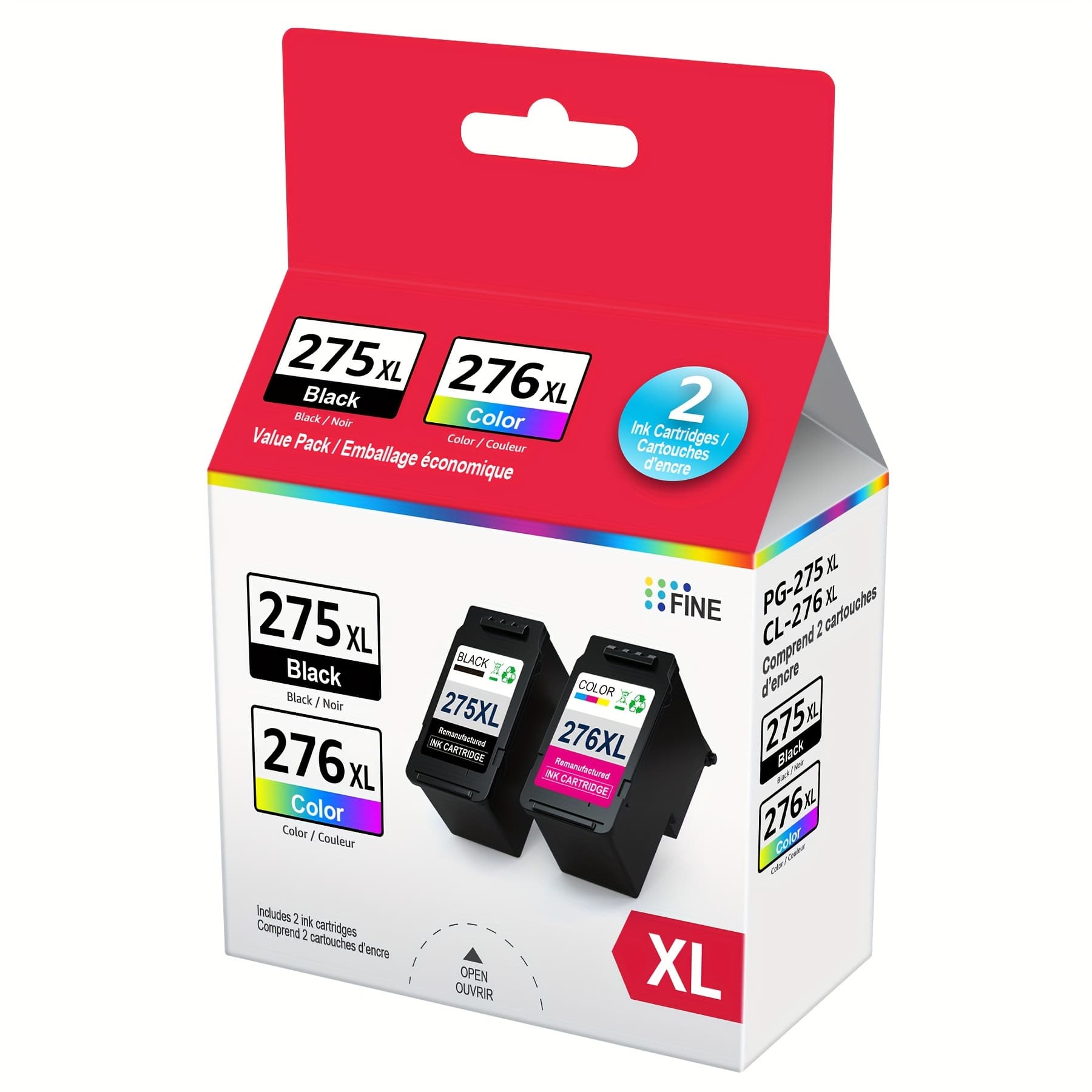 TEMU Black And Ink Cartridges 275xl And 276xl For , Compatible With Models Like Ts3722, Tr4720, , Tr4722, Ts3500, And Ts3520, In A 2-pack