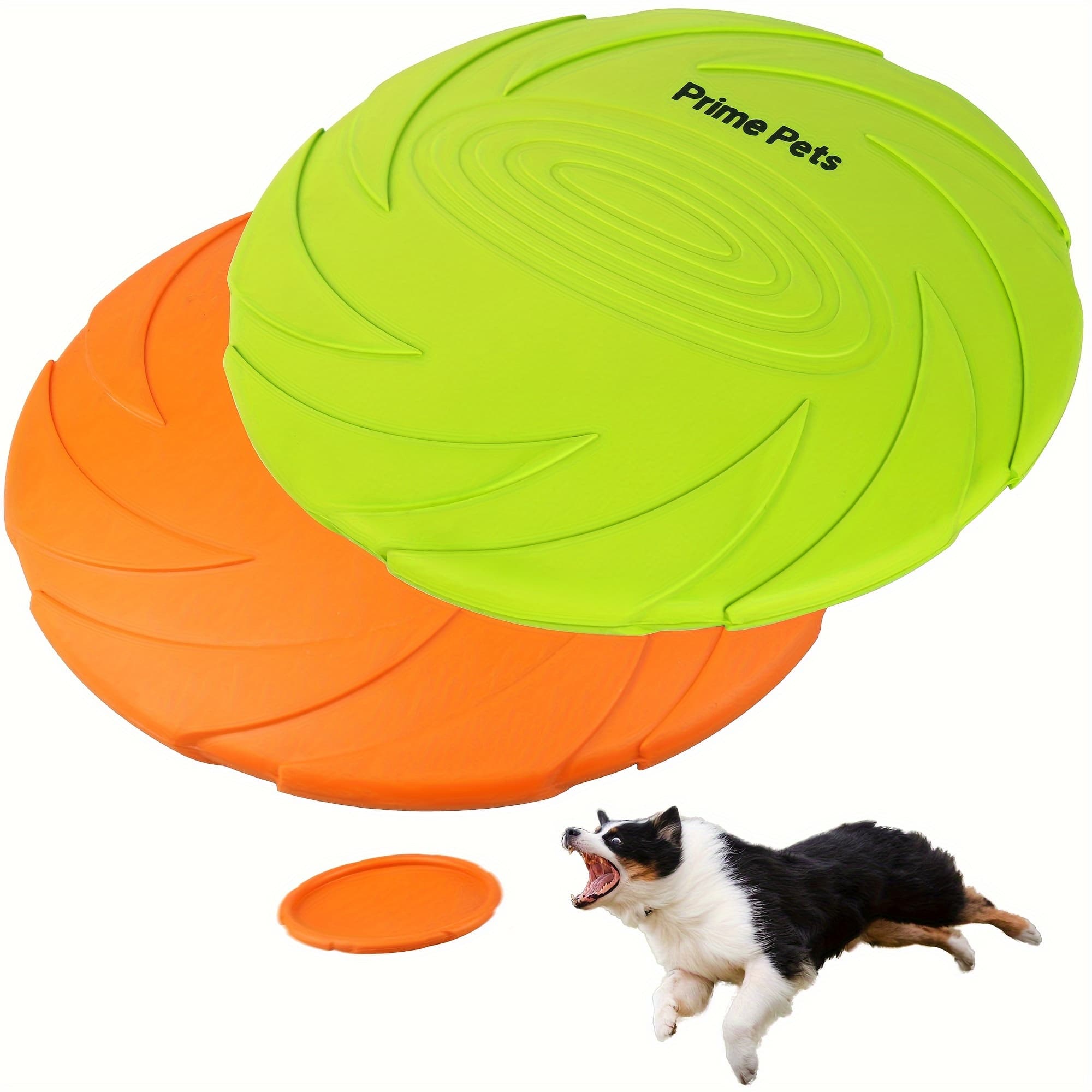 TEMU 2 Pack Dog Flying Disc, 7 Inch Dog Toys, Nature Rubber Floating Flying Saucer For Outdoor Water Pool Beach