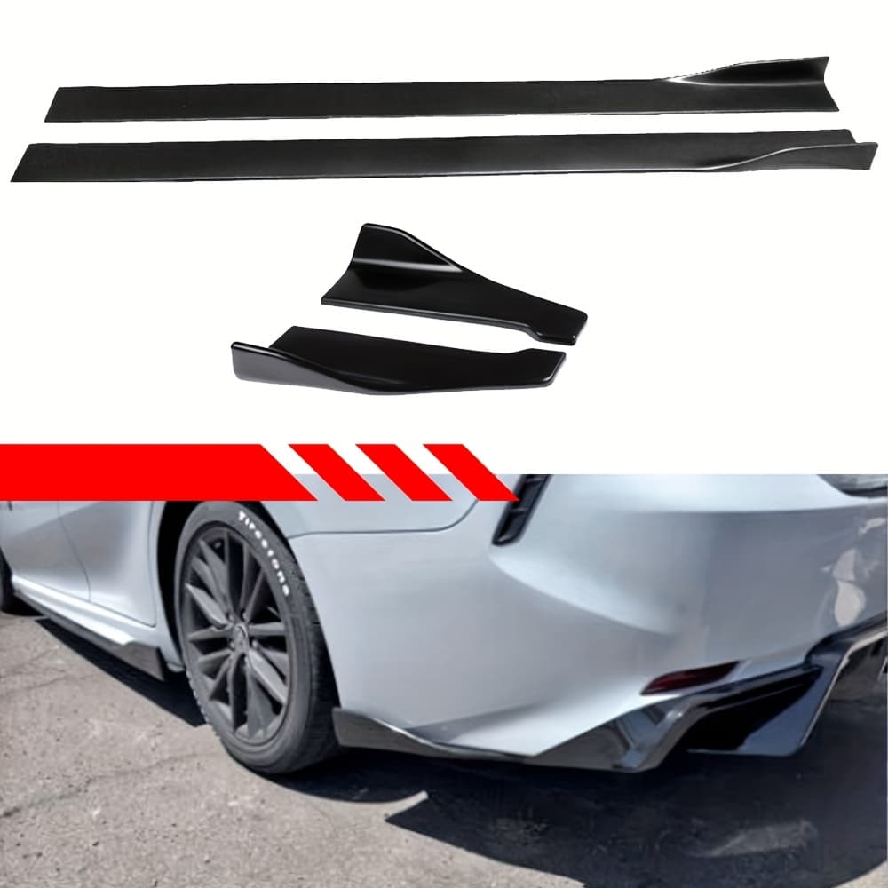 TEMU For F30 E90 Side Skirt Rocker Lip Rear Splitter Side Apron Winglet , Universal