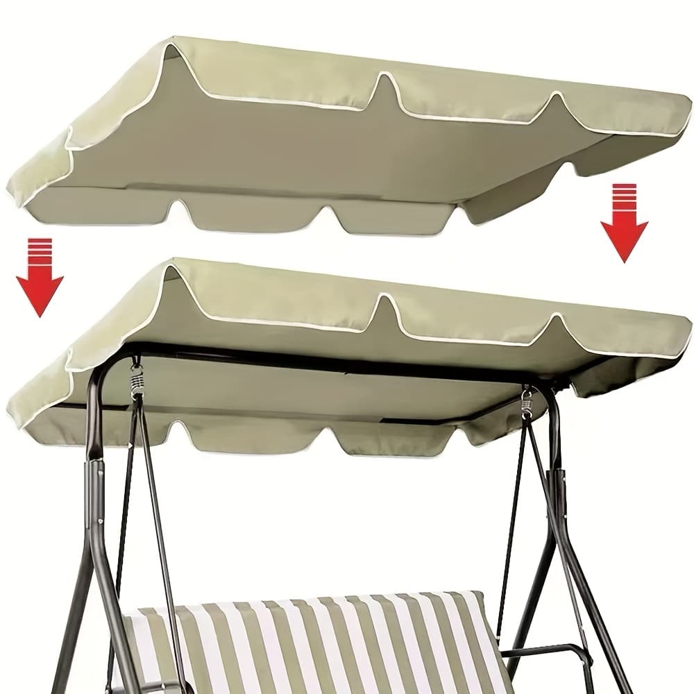 TEMU Outdoor Portable And Easy To Store Swing Chair Top Cover, Outdoor Garden And Terrace Swing Protective Cover, Suitable For Courtyards, Parks, Outdoor Furniture Top Cover, Sunshade