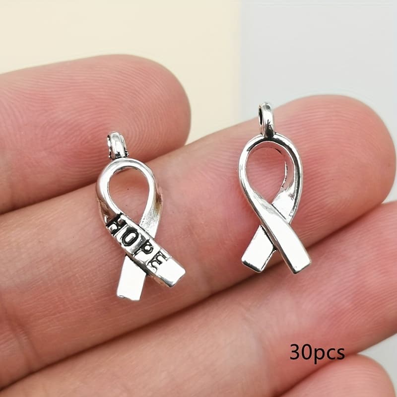 TEMU 30pcs Alloy Charm Pendants, 19x8mm Antique Silvery, For Making, Earrings, Bracelets, Necklaces, Keychains, Handmade Accessories