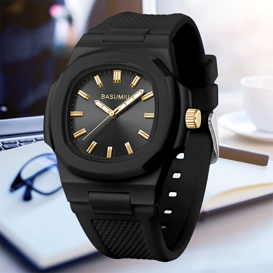 TEMU Casual And Silicone Band Watches For Men, Making Them An Gift Option