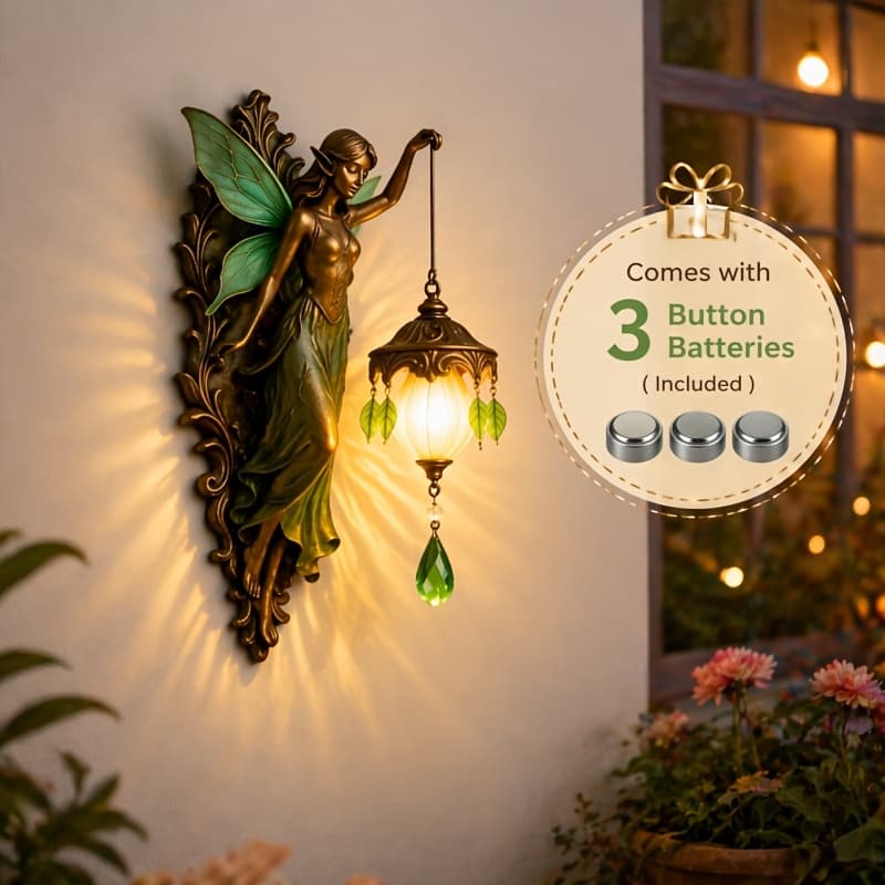 TEMU Fairy Wall Lamp, Battery-powered Wall Sconce With Accent, Art Deco, Home Decor Lamp, Ready-to-use (3 )