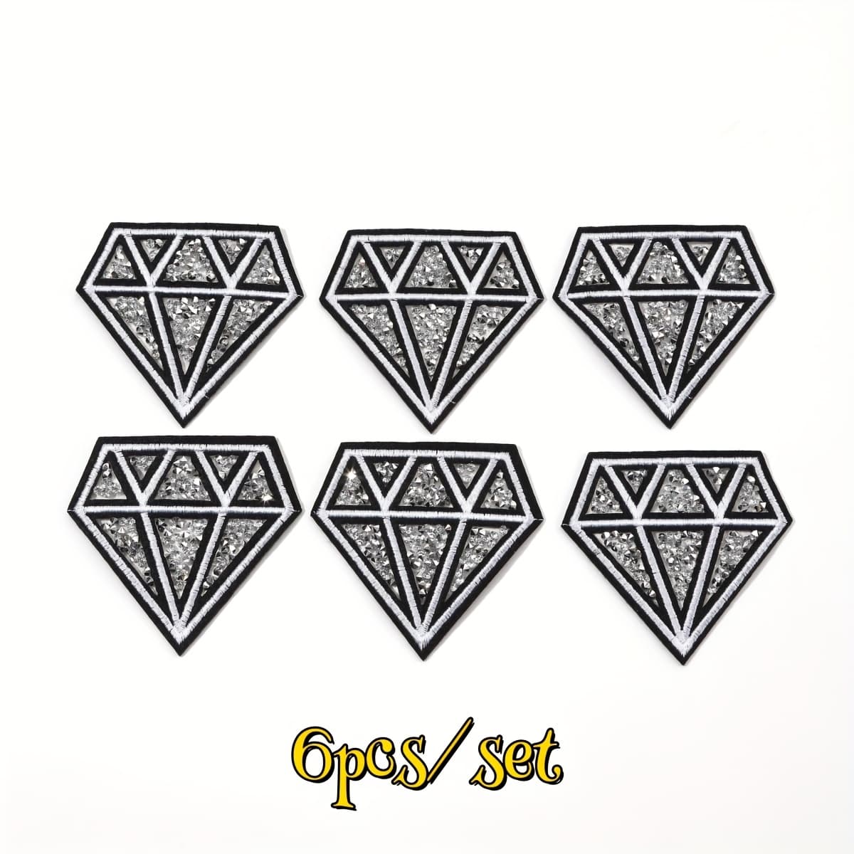 TEMU 6pcs Diamond Iron On Embroidery Patch Engasynthetic Gemstoneent Bachelorette Bride Diy Gift
