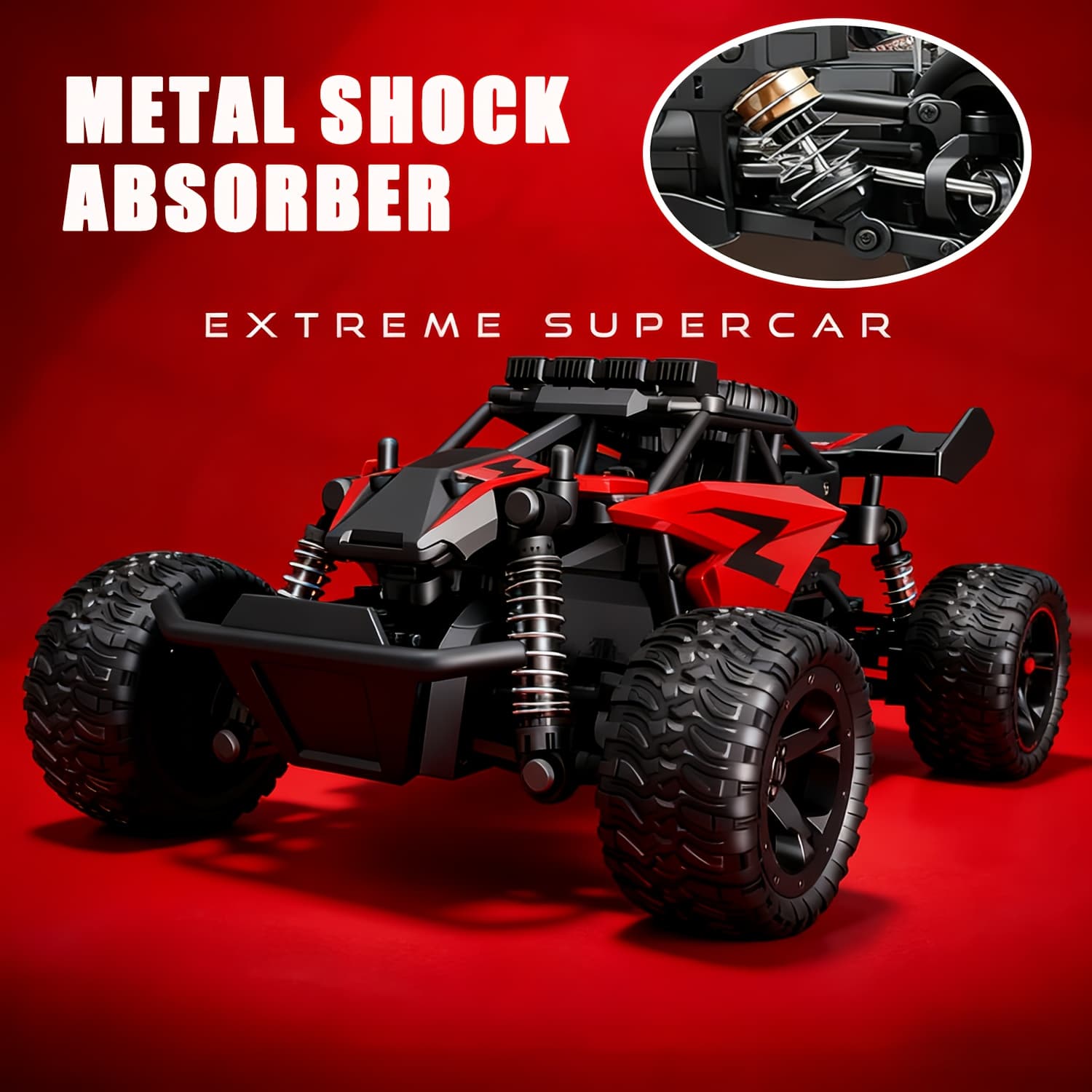 TEMU Remote -road Vehicle, 2.4g Off-road Performance, Of 40 Kilometers Per Hour, Super Powerful, Alloy , Suitable For 6+ Boys' Halloween And Birthday Gifts
