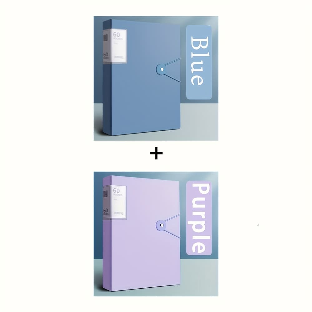 TEMU This 60-pocket A4 File Folder Is Suitable For Storing A4-sized Document Papers. Made Of Pp Material, Transparent And, Making It Convenient For Storage And Organization