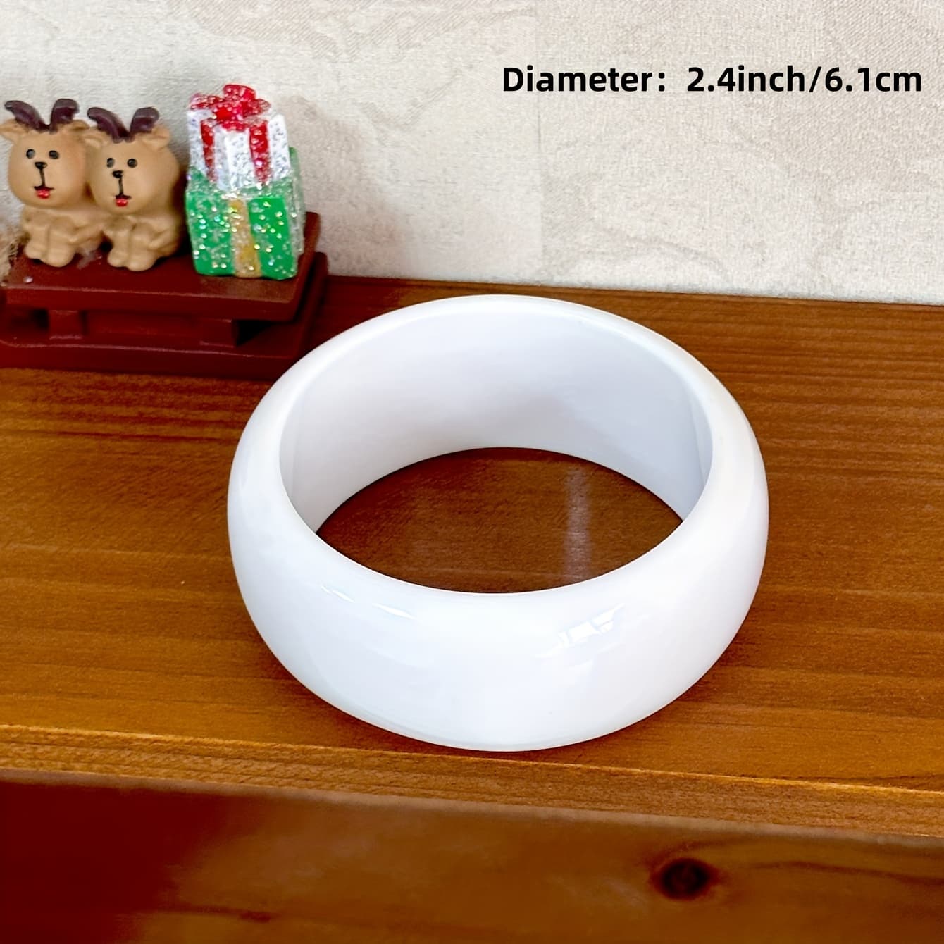 TEMU 1pc Vintage Resin Bangle, Fashionable Women's Bracelet For Daily Wear And Party Occasions, Bangle Bracelet