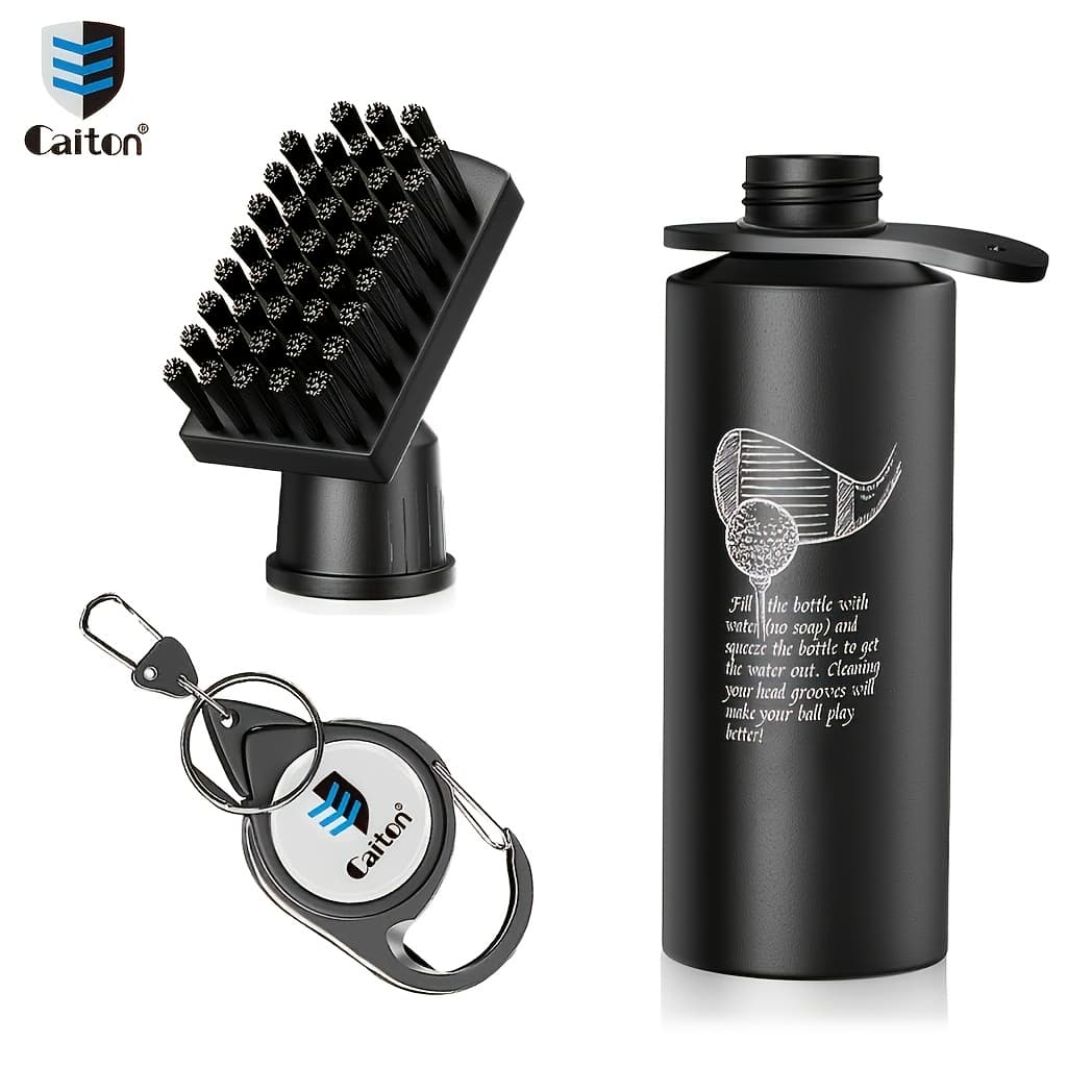 TEMU Caiton Club Brush Cleaner With Retainer Clip And Squeeze Water Bottle 7.5 Inches Holds 4 Ounces Of Water, Essentials Golf Accessories For Men, For Men
