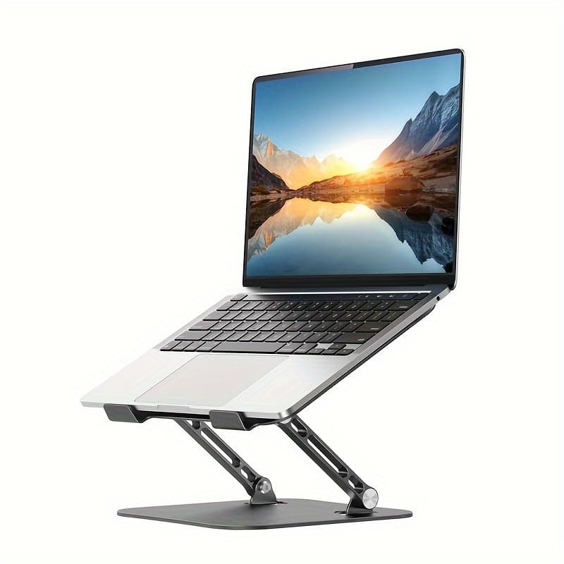 TEMU Kexin Laptop Stand Adjustable Computer Stand Sturdy Aluminum Alloy Laptop Stand For Desk Foldable Laptop Holder Portable Riser For 10-16-inch Laptop Notebook Tablet And More