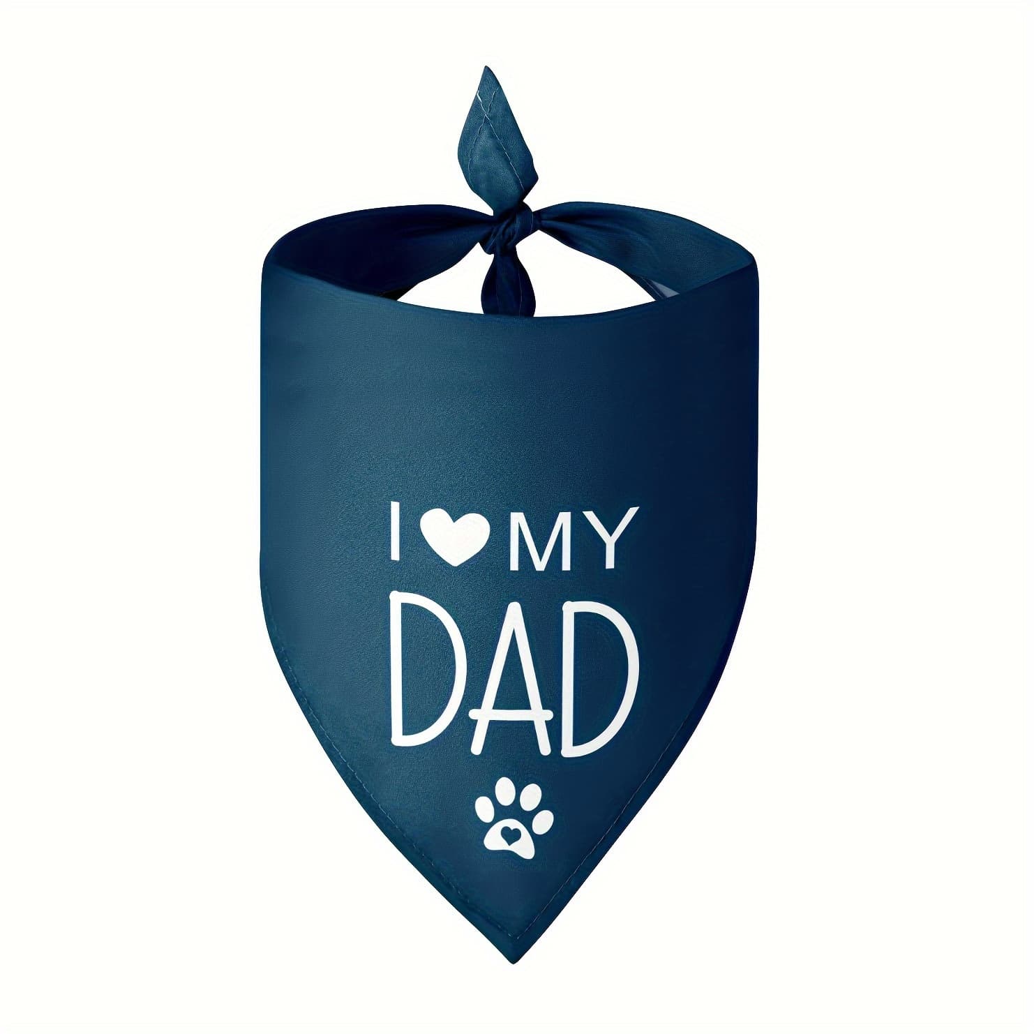 TEMU 1pc "i Love "dog Bandanas Saliva Towel,fashion Decorations Single-sided Printing Washable Adjustable Pet Scarf Soft Pet Scarves With Suitable For Small, Medium Sized Dogs And Cats