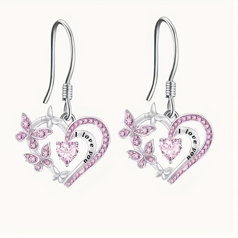 TEMU 1 Pair Heart-shaped Creative Earrings, Trendy Party Jewelry, Gift For Women Mom