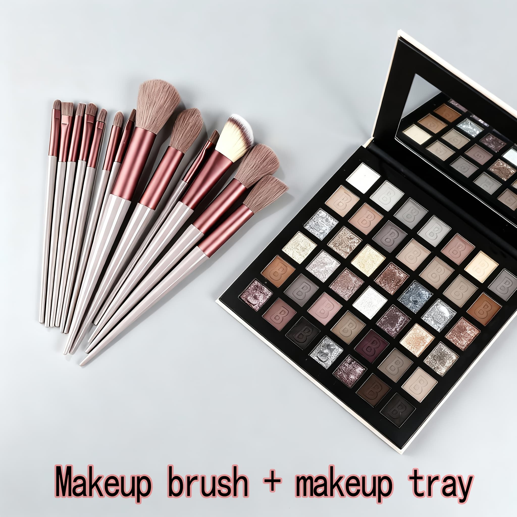 TEMU 42-color Eyeshadow Palette With Brushes | Matte, Shimmer & Glitter , Pigmented & For Beginners - Perfect For Smoky Eyes, Parties And Winter Daily Wear
