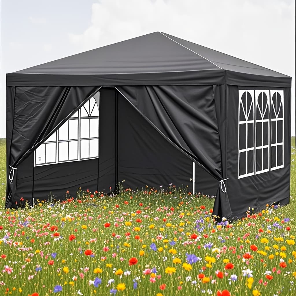 TEMU / Shade Canopy, Iron, Pe Fabric (see Option Image For Style And Quantity Of Fabric)