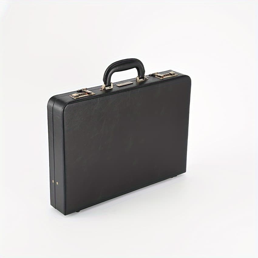 TEMU Men's Business Briefcase With A Password Lock, Vintage Laptop Bag, And Portable Notebook Case
