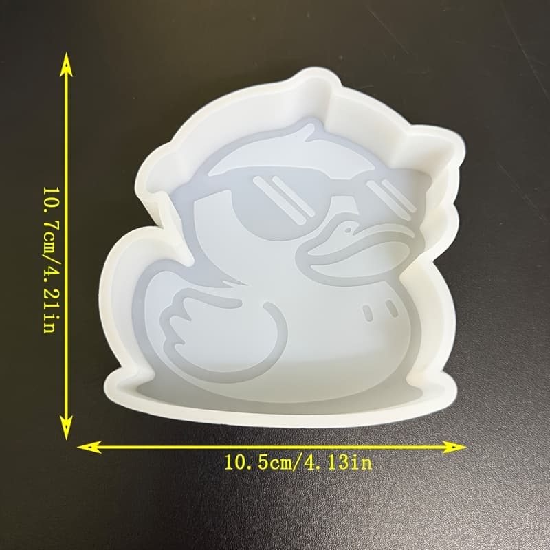 TEMU Resin Silicone Molds, Car Air Freshener Silicone Molds In Of A Duck Wearing Glasses, Soap Molds, And Household Decorative Silicone Molds