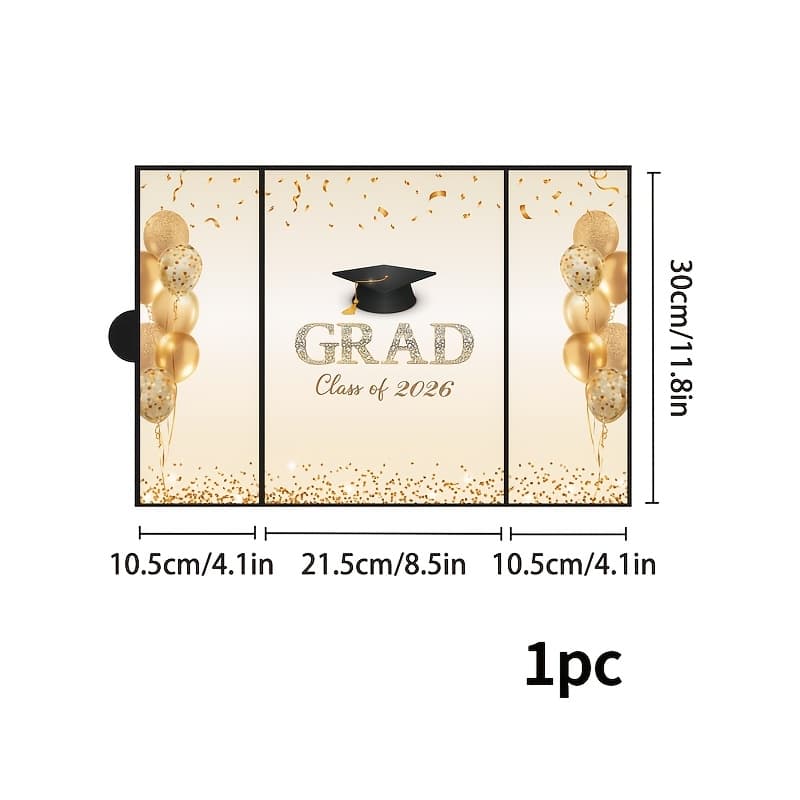 TEMU 1/2pcs Graduation Party Decorations, Class Of 2026 Congratulations Alternative Signature Guest Book For Men Women Happy Graduation Gifts Congrats Grad Party Signing Card Board