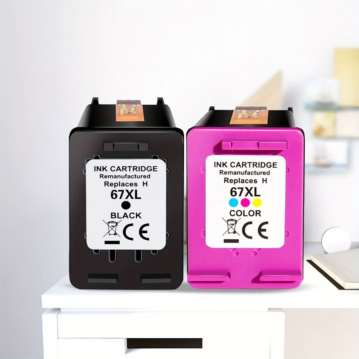 TEMU Vipzing 67xl Black Ink Cartridge Replacement For 67 Ink Xl Hp67 (2-pack) Use With 2827e 2855e 2700 4100 2700e 4227e 4255e 4155e 2755e 6000 6000e 4100e Series 6055e 6455e Printer (black, )