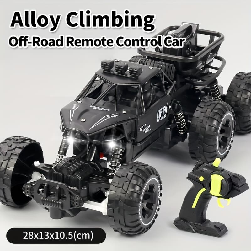 TEMU Alloy Car, Electric Toy Car, 1:20 Scale Model Car, 2.4ghz R/c Off-road Car, Car, With Headlights And Shock Absorption, Birthday Gifts For Kids Over
