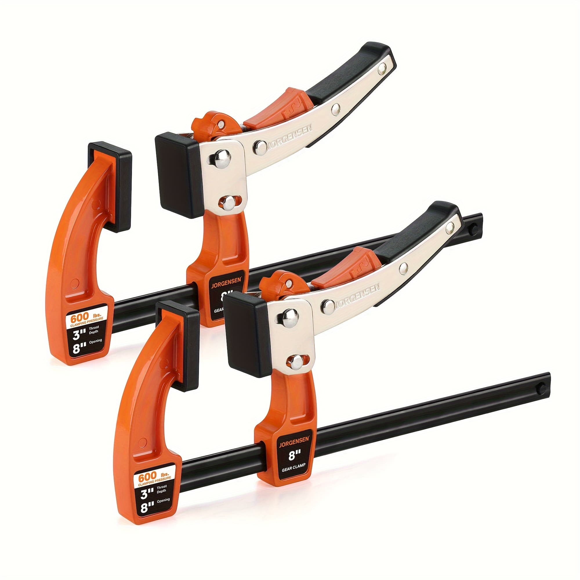 TEMU 8-inch Bar Clamp Set, Bar Clamp For Woodworking, Quick Release Gear Clamp With 600 Lbs Load Limit - 2 Pack