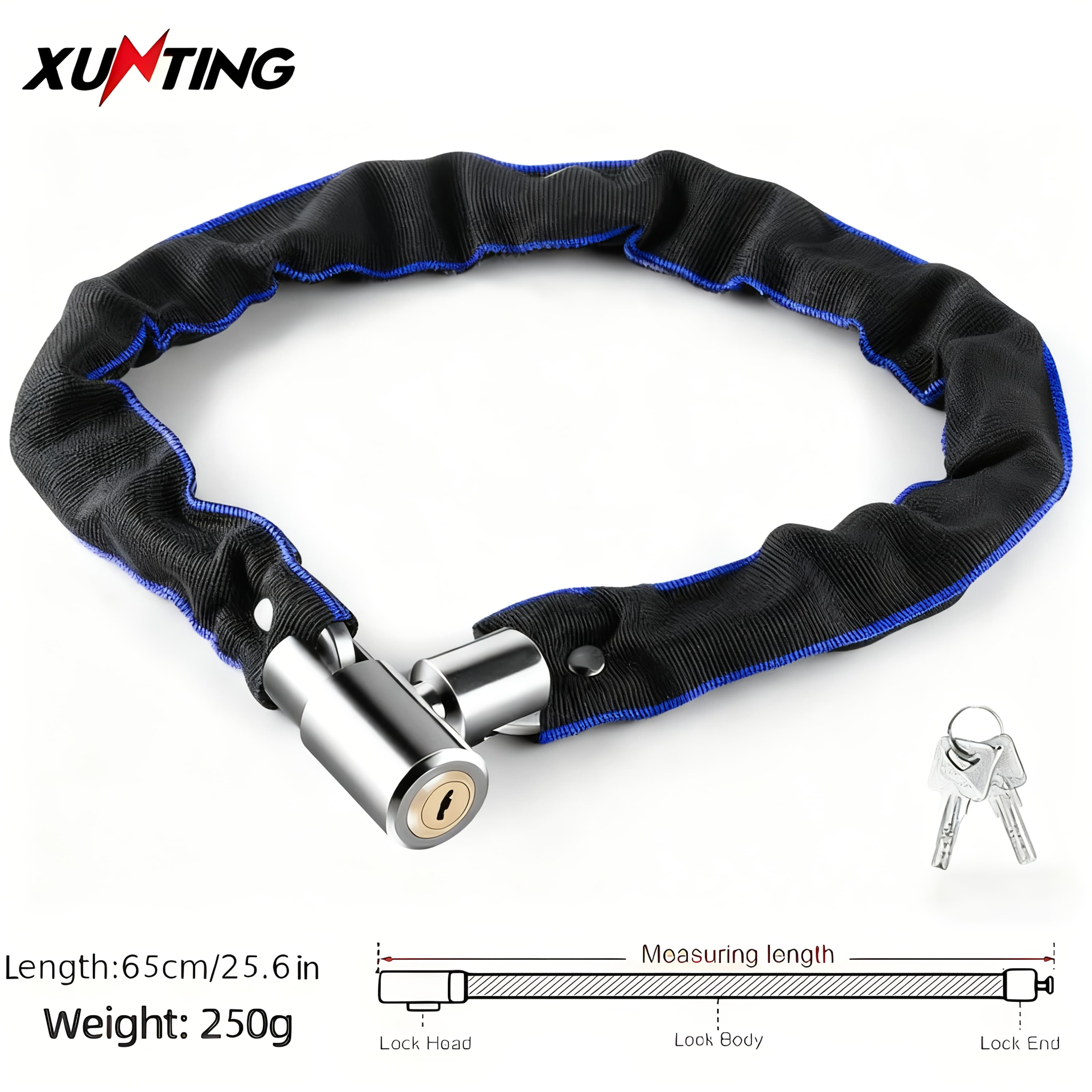 TEMU Bike Chain Lock With Lighter Weight And Stronger Security, Anti-theft Bicycle Lock For Road Mountain Bikes