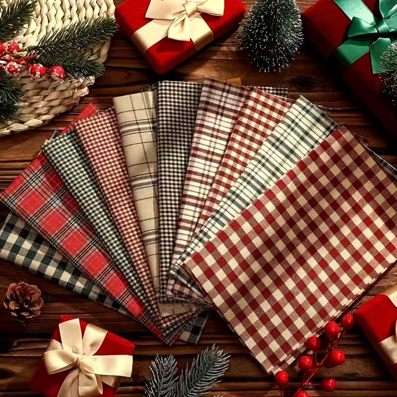 TEMU 10pcs Fabric For Diy Bags, Clothing, Quilts, And More