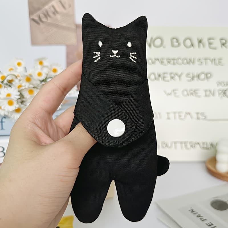 TEMU An Adorable Feline-themed , Featuring An Inner Compartment, A Convenient And Space-saving Storage Solution, And A Cuddly Cat Pouch For Effortless Transport