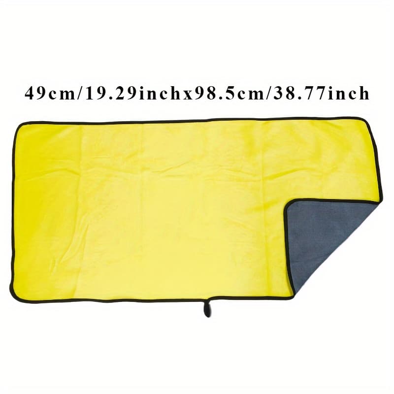 TEMU Microfiber Car Wash Towel, Super Absorbent, Extra Large Size, Thickened For Car Cleaning And Drying