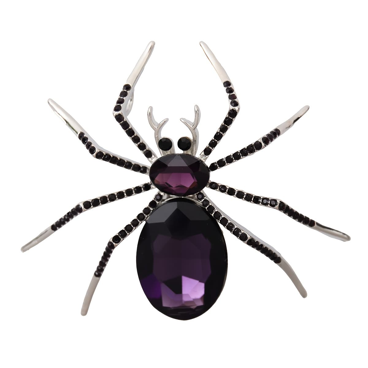 TEMU 1pc, Women's Brooch, Lapel Pin, Scarf Clip, Spider Brooch, Exquisite Large Spider Brooch, Insect Vintage Pin, Corsage For Suits And Coats, Recommended Halloween Gift