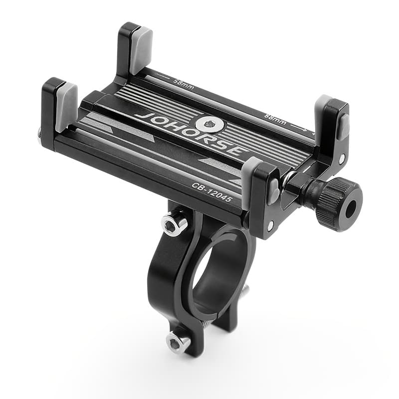 TEMU Aluminum Alloy Motorcycle Phone Holder For Bicycle, Handlebar Mounted Mobile Phone Holder, 360° Rotatable Universal Bike Phone Mount