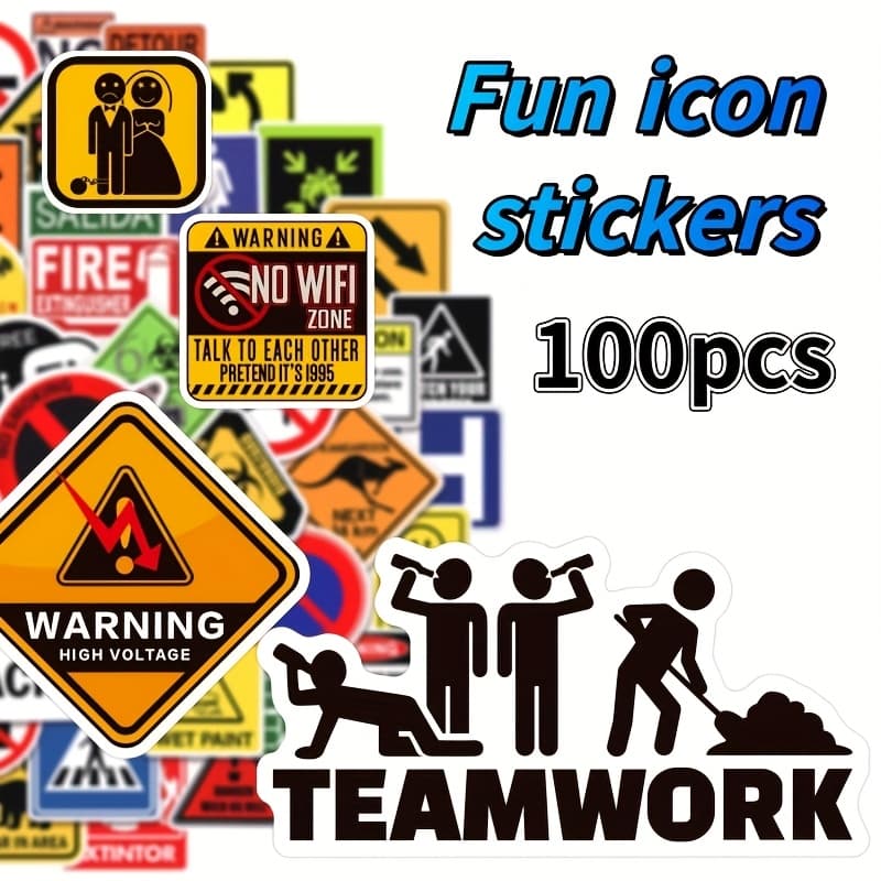 TEMU - Emblems - Decals For Grown-ups - Water-resistant Stickers - Bright & Quirky Phone Covers, Wall Decals, Helmet Stickers, Sturdy Paper Materials, Humorous Themes, Decals