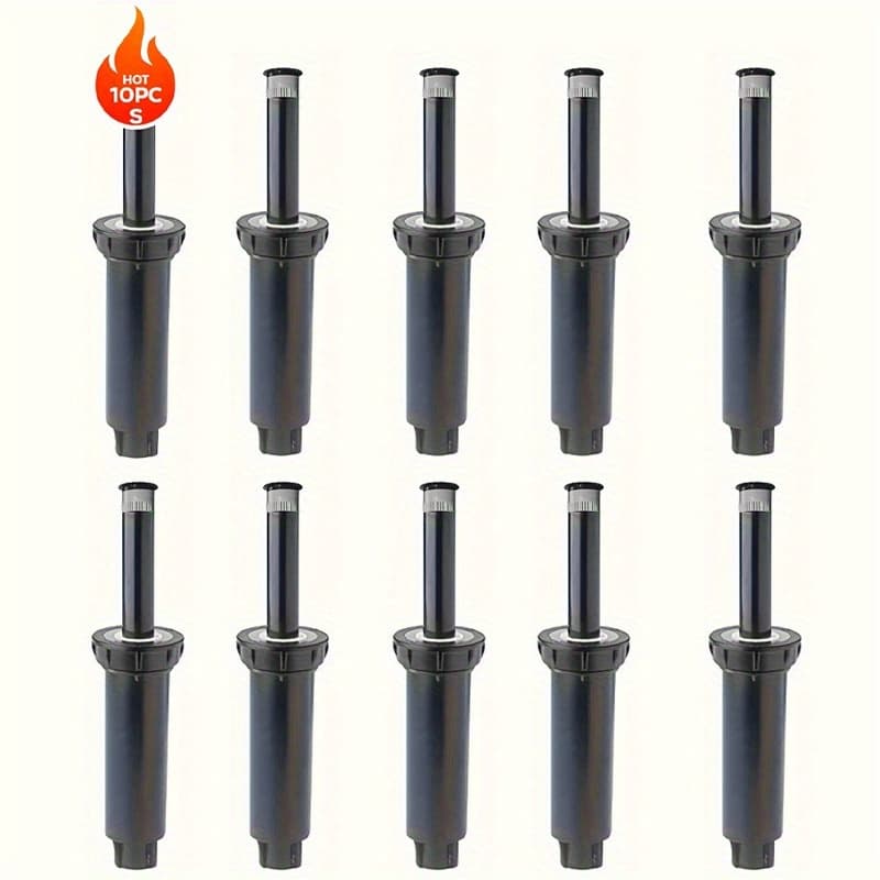 TEMU 10-pack Sprinkler Heads | 8 Nozzles Per Head, 0-360° Adjustable, 4.88m Spray , Durable Plastic | Garden Watering, Lawn Irrigation, Patio Cleaning | Sprinkler (arroseur)