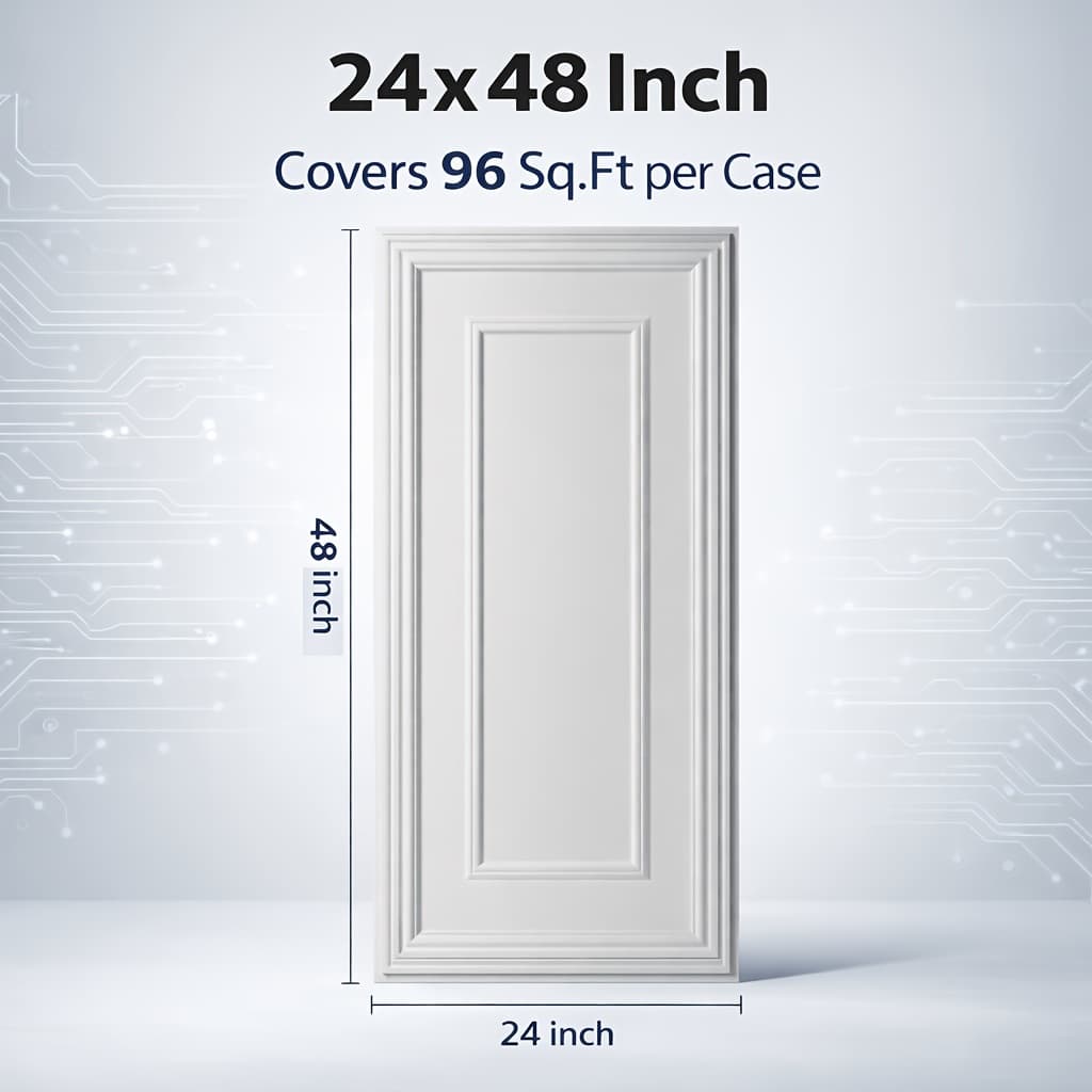 TEMU Ceiling Tiles 24x48 Drop Ceiling Panels 12-pack (96 Sq Ft) Pvc Waterproof Lightweight For Basement Kitchen Office