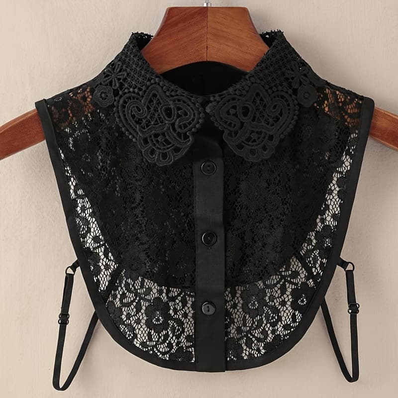 TEMU Multifunctional Detachable Collar For Women, High-end Lace Shirt Collar, Decorative Collar For Sweaters, Versatile Collar, Inner Shirt Collar, Lace Doll Collar