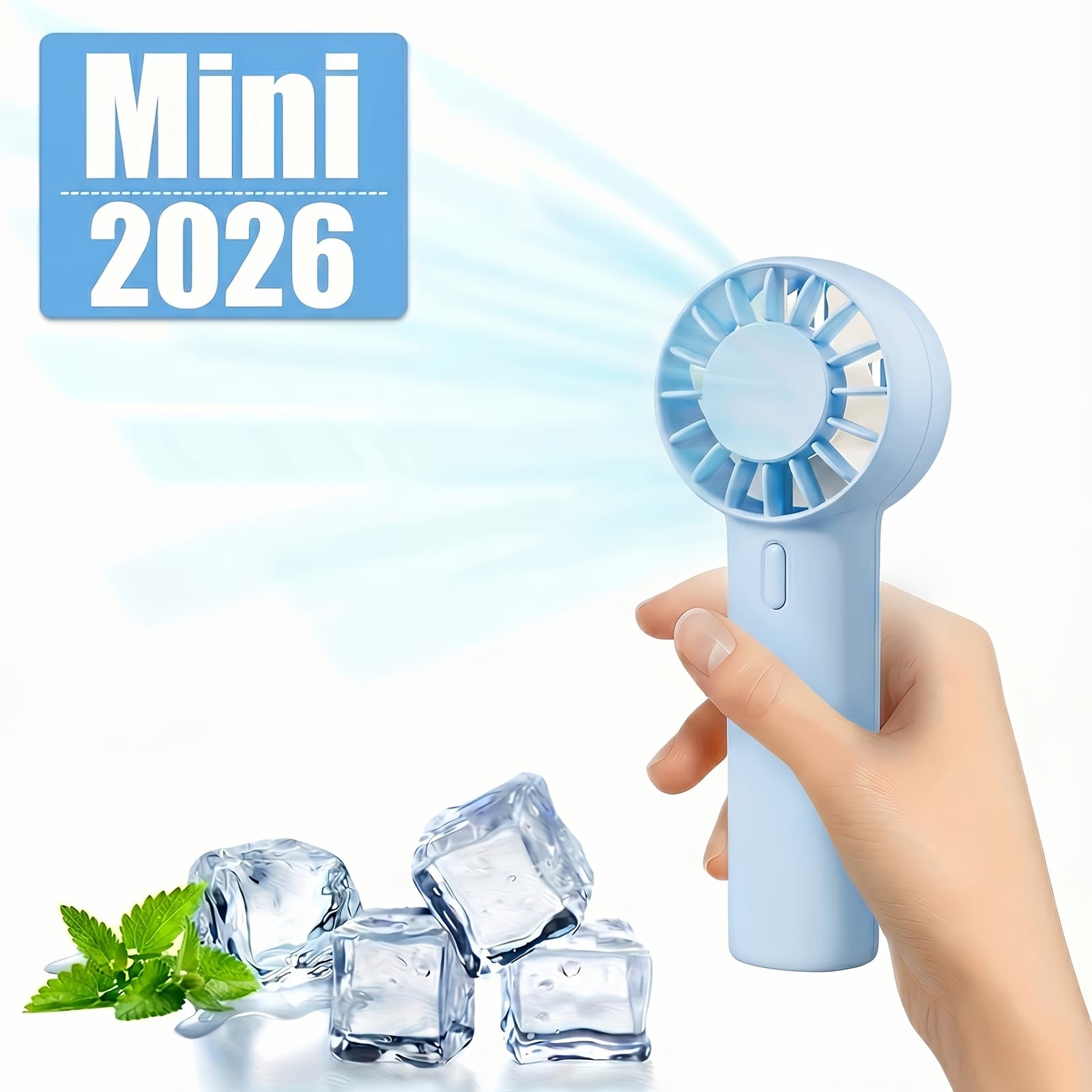 TEMU Portable Handheld Fan, 3 Gear Wind, Usb Charging, Up To 16 Working Hours, Hand Fan With Air Cooling Fan For Outdoor Activities, Travel, Working