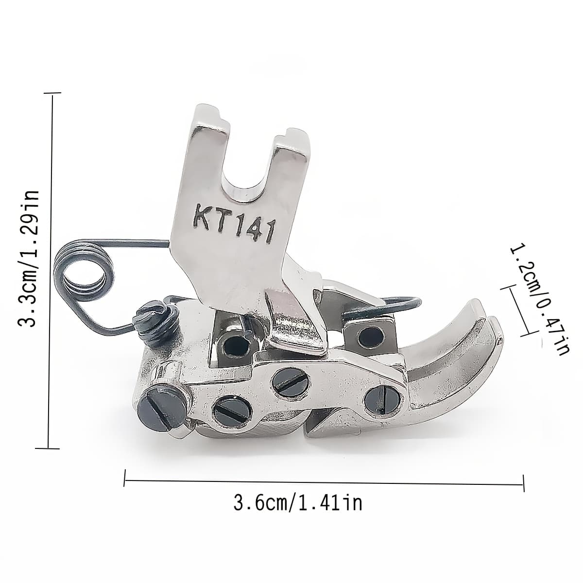 TEMU 1pc Flat Car Thick Fabric Tank Presser Foot Kt141 Special Presser Foot Straight Seam Front And Back Interactive Presser Foot Sewing Machine Accessory