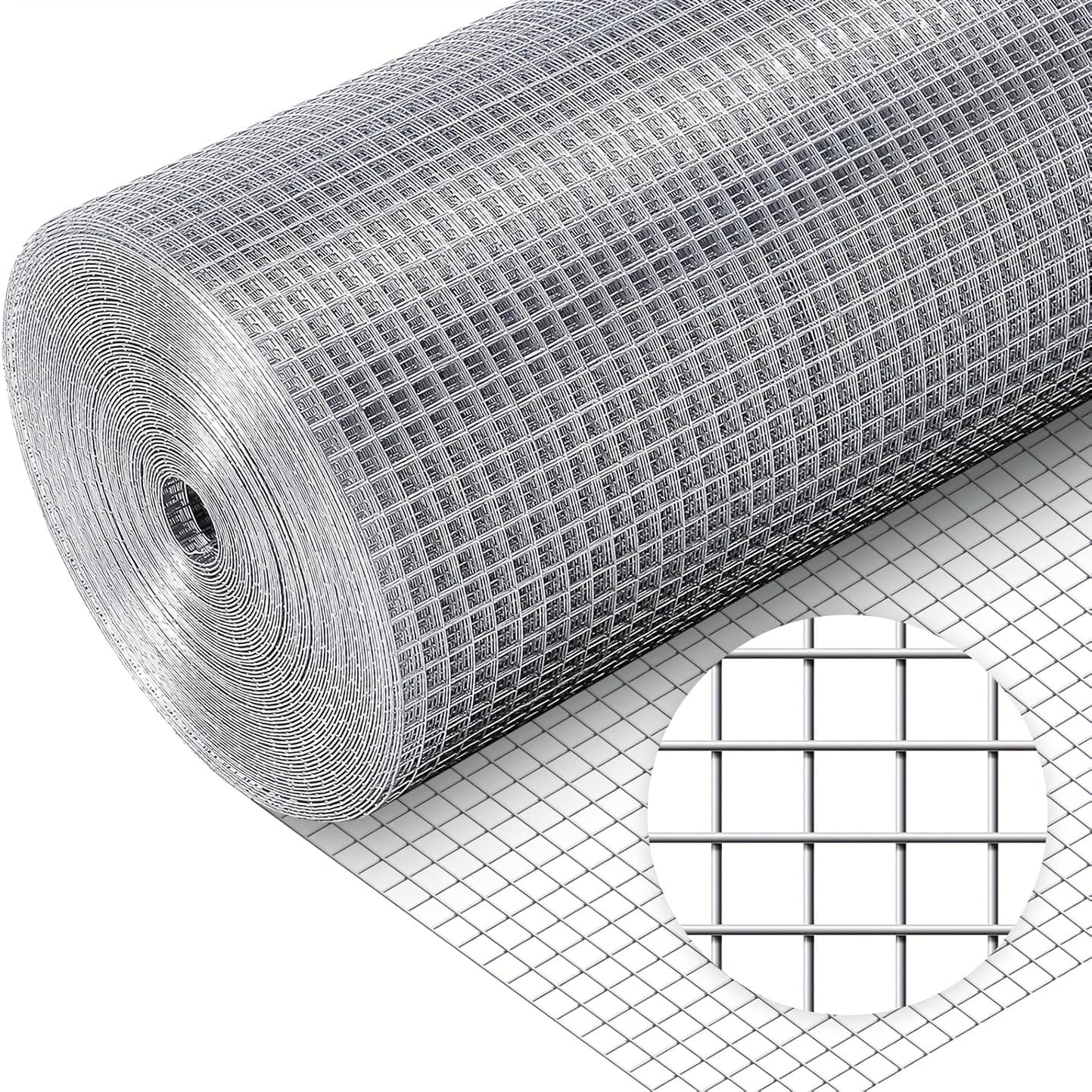 TEMU 1/2 Inch 48in X 100ft 19 Gauge Square Hardware Cloth Farm Fencing, Garden Fencing, Cat Window Screens, Vegetable Garden And Protective Netting