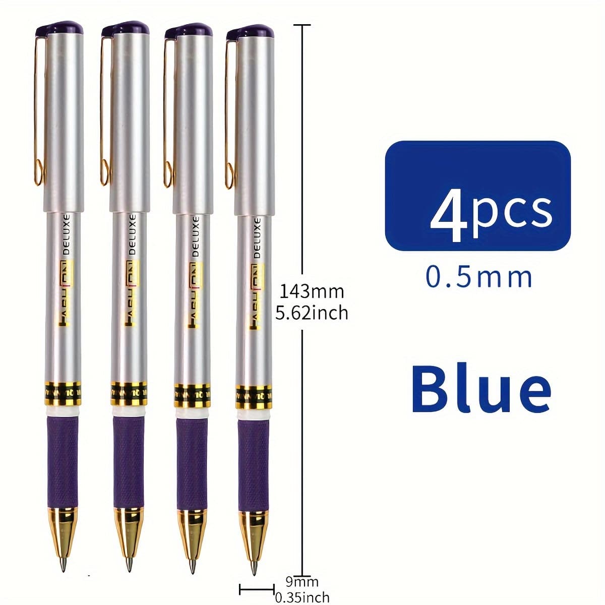 TEMU {wqn}4 /8 Blue/black/ Neutral Pens, 0.5 Mm Tip, Quick Drying, Smooth And Personalized Writing, Of Ink, Hard Pen, Calligraphy Pen, Daily Writing And