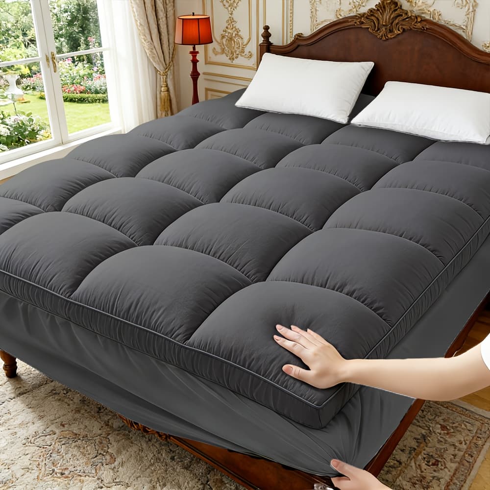 TEMU Mattress Pad/mattress Topper/mattress Cover/breathable Fluffy Soft Mattress Protector With Deep Pocket - Machine Washable -rv, Bed, Sofa/couch - Gift For Family, Home Twin/full/queen/king Size