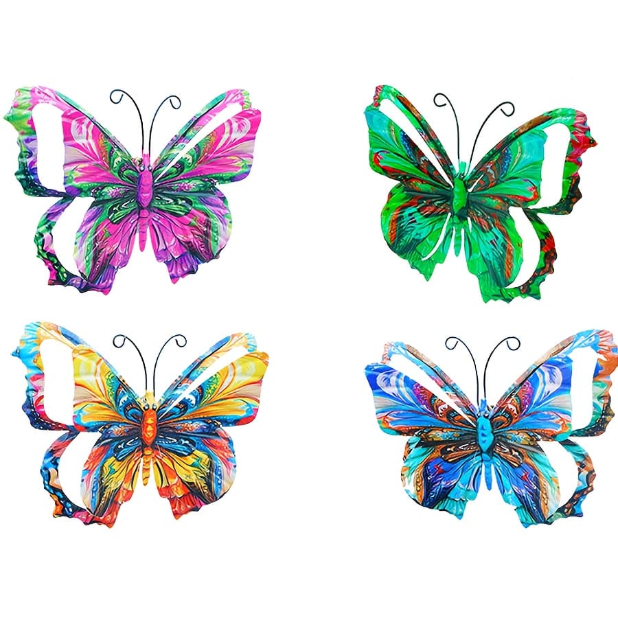 TEMU 4pcs 3d Metal Wall Art Decoration, Suitable For Hanging Metal Decorations For Gardens, Patios, Living Rooms, And - For , An For Room Decoration
