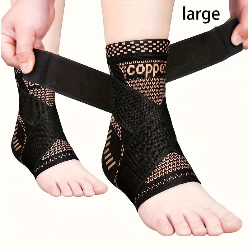 TEMU 1pc Ankle Support Compression Leg Sleeve, Suitable For Men And Women, For Daily, Exercise, Fitness, Cycling, Yoga, Pilates, Camping, Walking, And Ankle Support