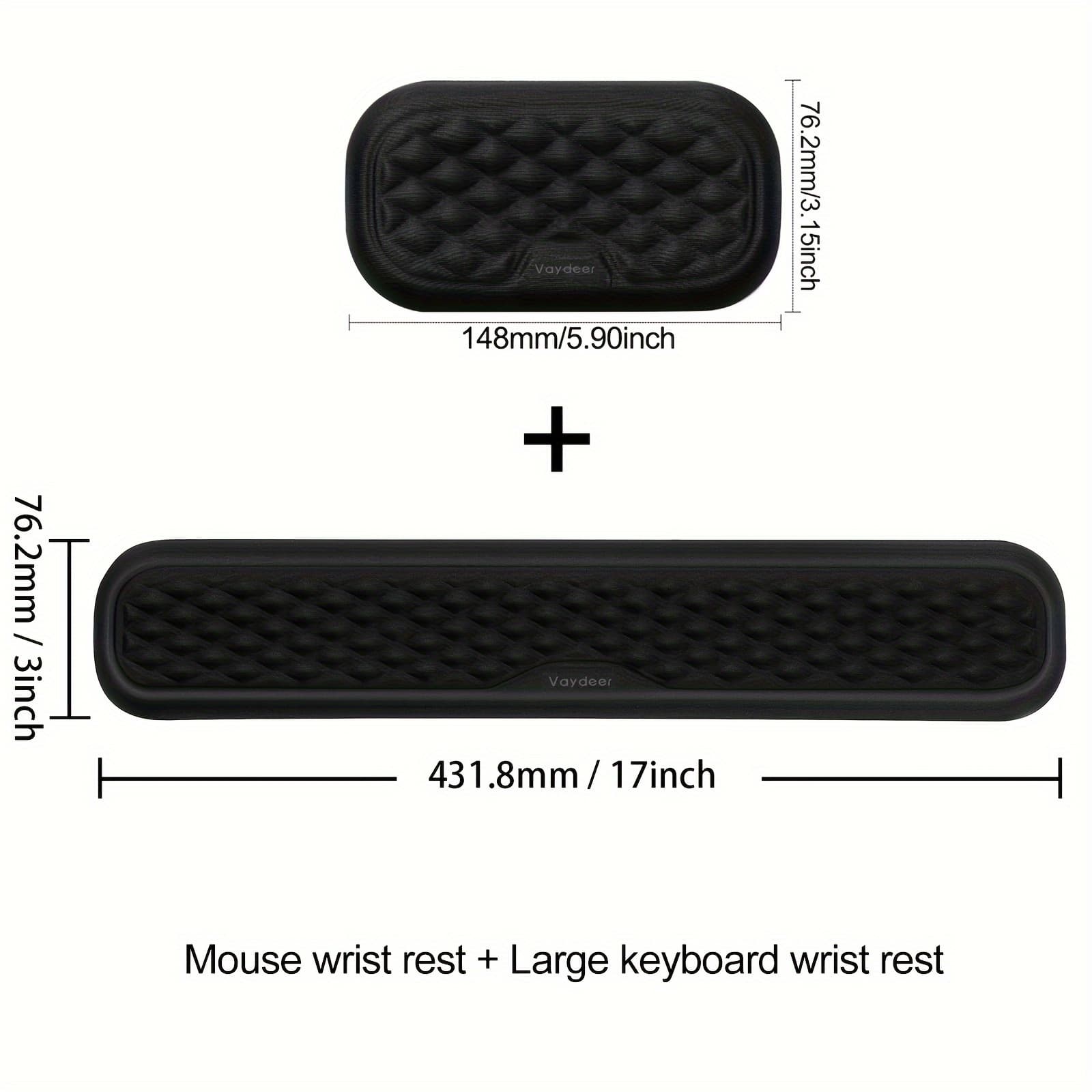 TEMU Keyboard And Mouse Wrist Rest, Elbow Rest, Computer Ergonomic Wrist Support Pad, Desktop Soft Memory Foam Armrest Pad, Palm Office Laptop Typing Pad