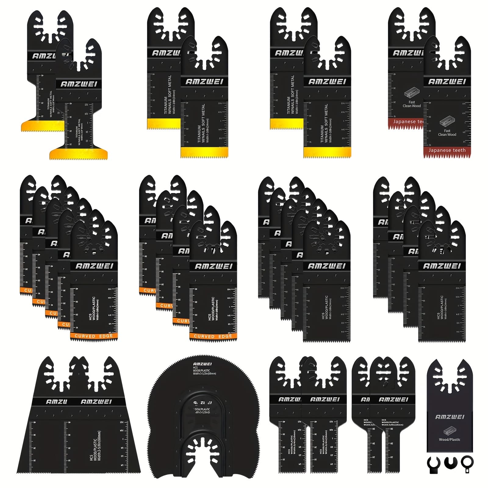 TEMU 35pcs Oscillating Saw , 10 Types Premium Multitool For Wood/metal/plastic, Oscillating Tool