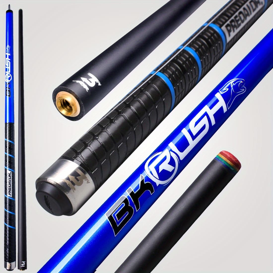 TEMU Rreoaidr 3142 Bkp Series 2pcs Pool Cue, 58" Carbon Maple Shaft With 13mm Low Technology, Professional Billiard Stick For Control