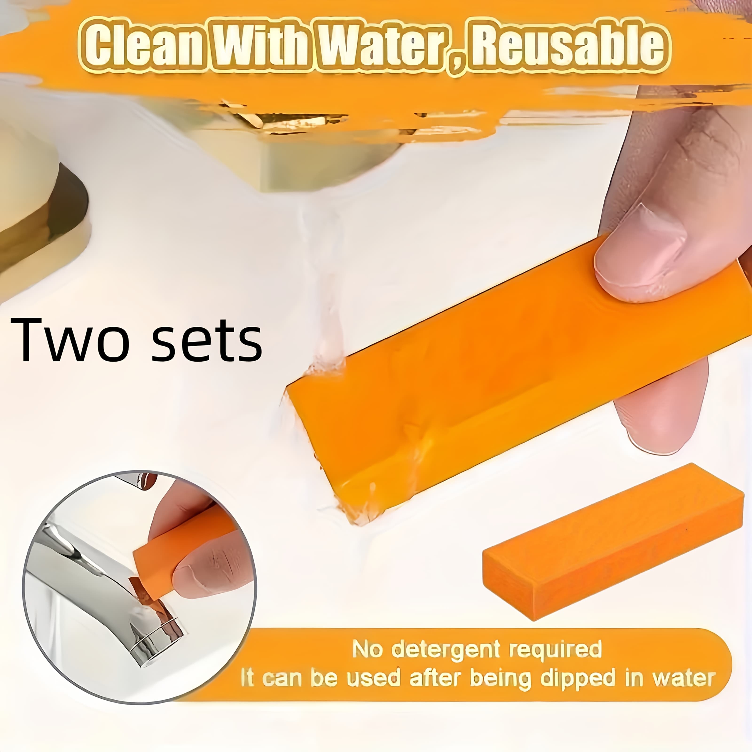 TEMU 2 Sets Of Cleaning Erasers, Convenient For Cleaning Dust, Oil Stains, Dirt, And Garbage. Essential Cleaning Tool Set For Kitchen, Bathroom, House, And Home Cleaning