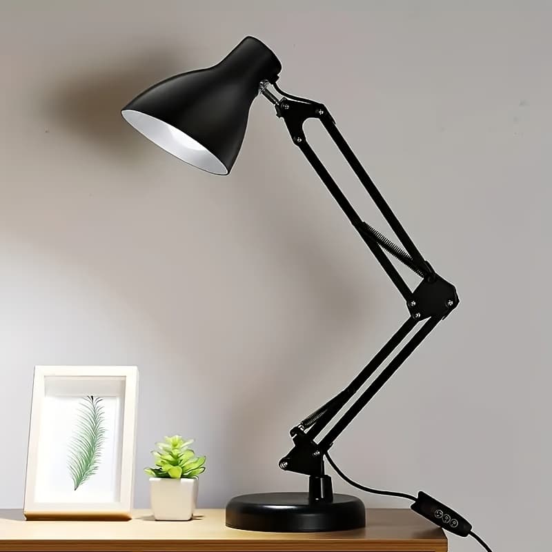 TEMU An Adjustable Gooseneck Eye Protection Desk Lamp With 3 Color And Brightness Options Is Perfect For Home Office Reading And Learning