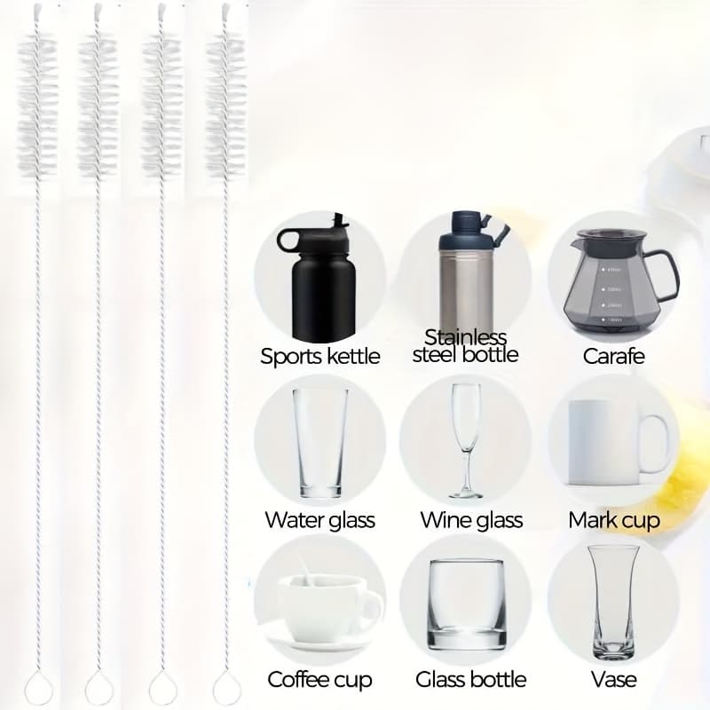 TEMU Set Of 10 Versatile Stainless Steel Cleaning Brushes, A Reusable Tool For Household Kitchens, Ideal For Glass Items, , And More! For Cleaning And Operates Without Electricity