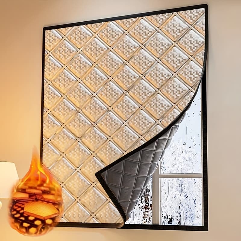 TEMU Winter Warm Curtains, Insulated Windproof Sealed Windows, Cold-proof And Insulated, Screen Windows, Shading, Sound Insulation, Thick Windproof And Warm Insulation, Isolate Cold Air, And In Summer