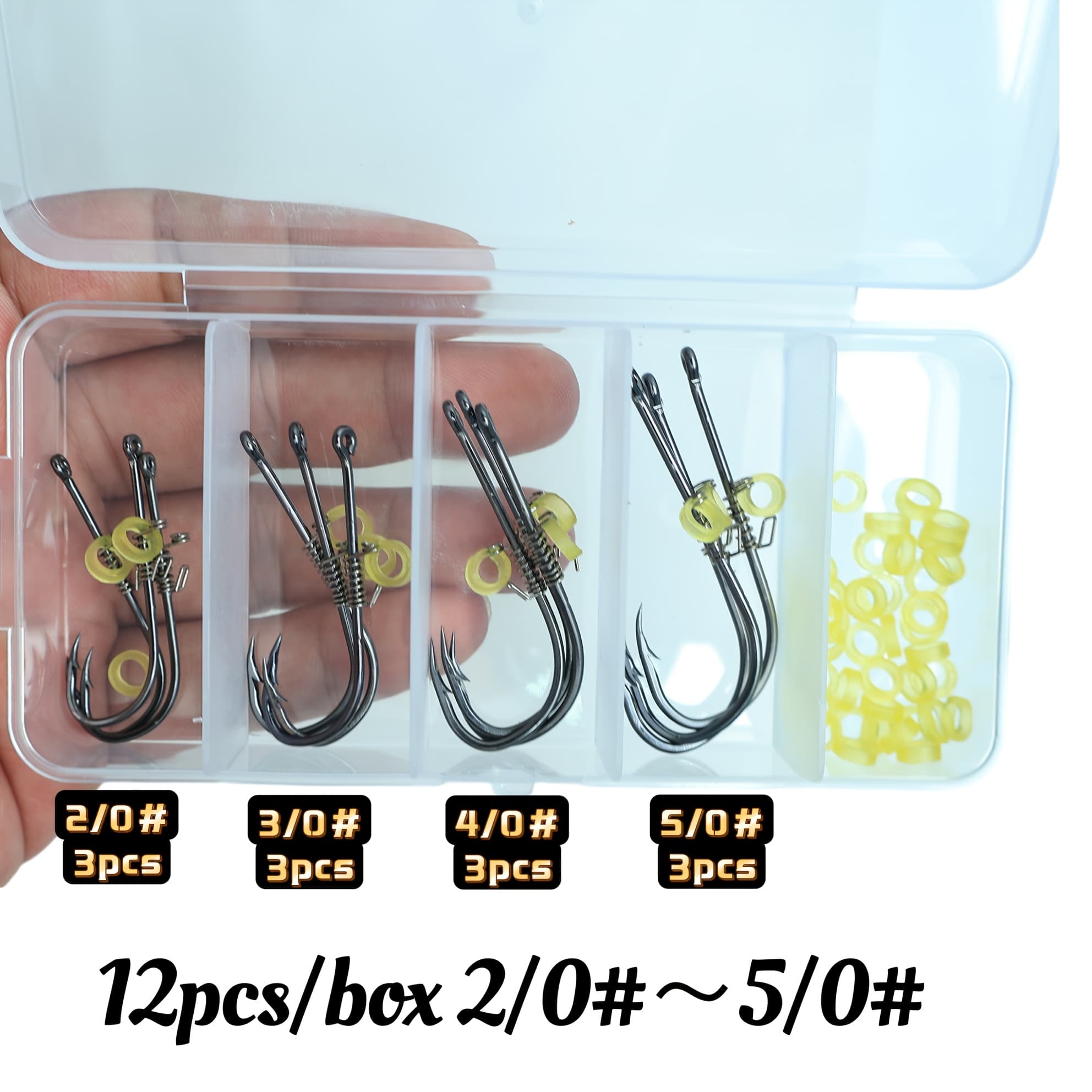 TEMU 12pcs/box Shrimp Back Hook Spring Live Shrimp Rigged Lure For Sea And Fishing